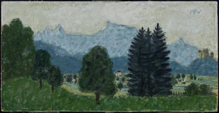 Max Peiffer Watenphul (1896–1976), Blick von Aigen auf Salzburg, 1945, Öl auf Pappe © Salzburg Museum