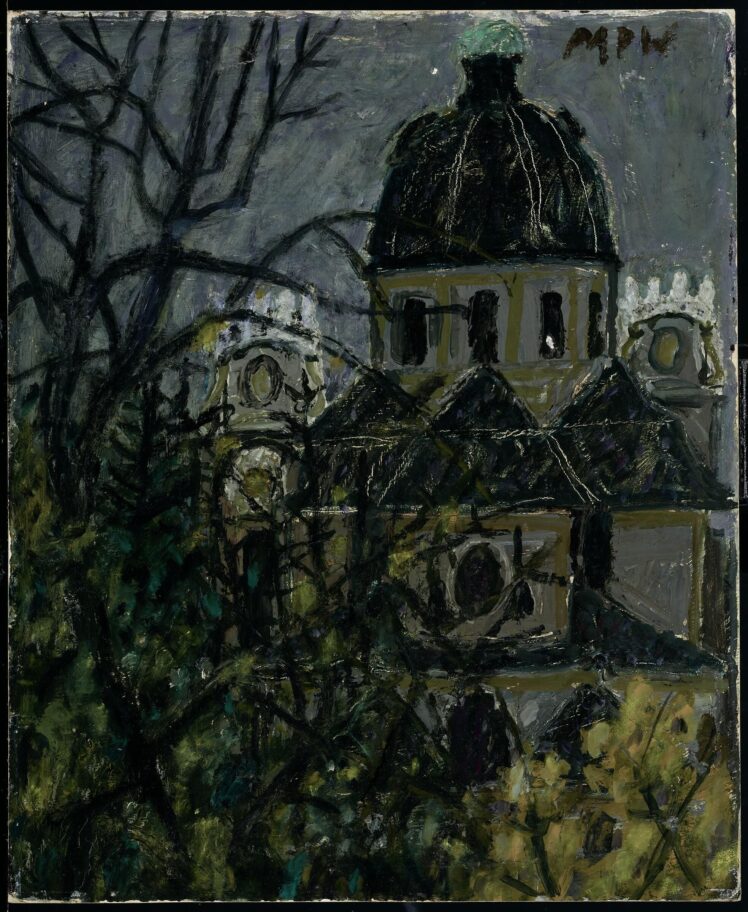 Max Peiffer Watenphul (1896–1976), Salzburg, Kollegienkirche 1946, Öl auf Pappe © Salzburg Museum