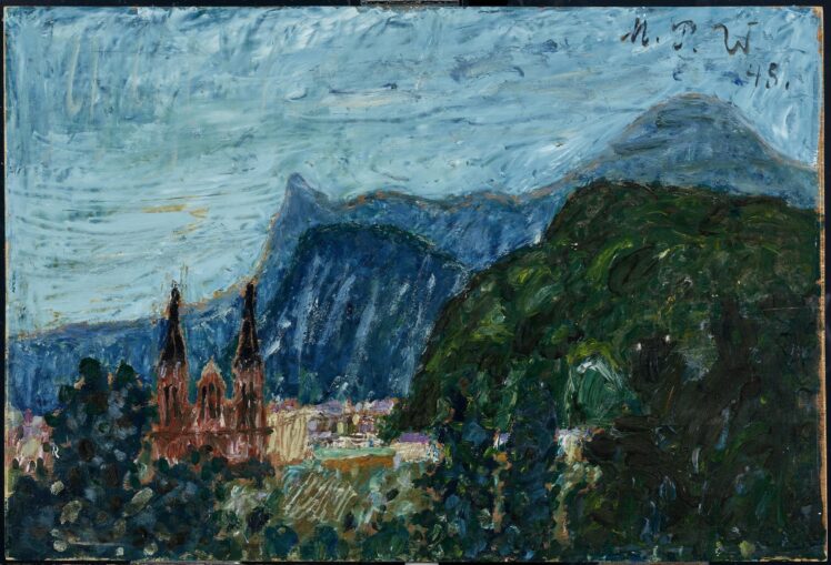 Max Peiffer Watenphul (1896–1976), Stadt Salzburg und Umgebung, 1945, Öl auf Holz © Salzburg Museum