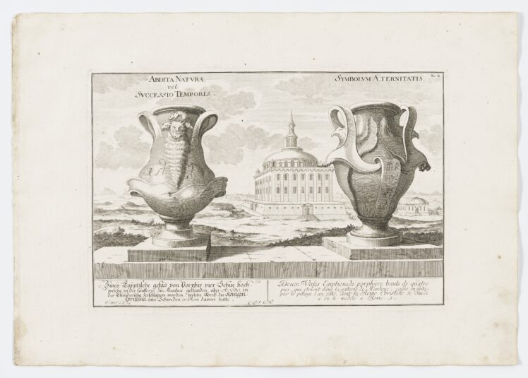 Johann Bernhard Fischer von Erlach (1656–1723), zwei ägyptische Gefäße, Kupferstich aus: Historische Architektur V/2, Wien 1721 © Wien Museum