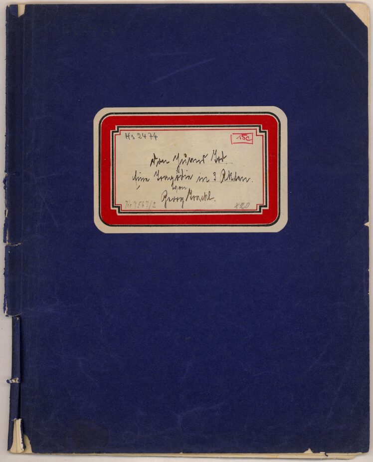 Georg Trakl (1887–1914), Autor, Don Juans Tod. Eine Tragödie in 3 Akten, 1908–1914, Papier, Tinte, 28,8 x 22,8 cm, lose Blätter, 25 x 19,9 cm, Blätter im Umschlag, Inv.-Nr. BIB HS 2474 © Salzburg Museum, Archiv