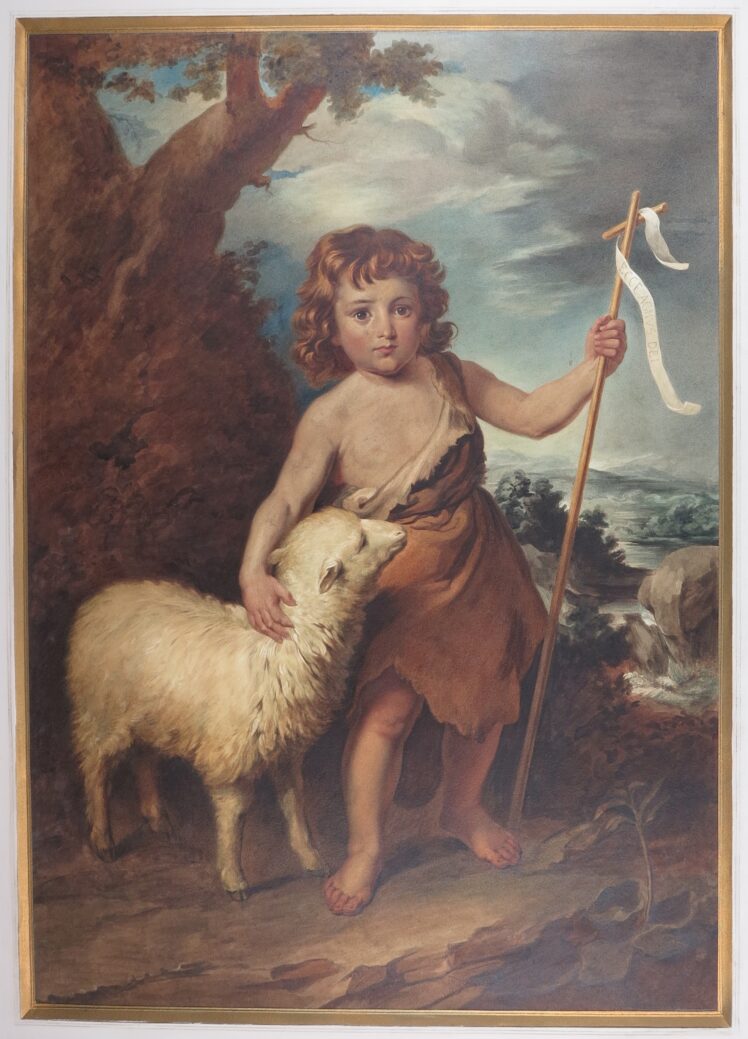 Bartolomeo Esteban Murillo (1617 – 1682), Carl Demel (1858 – 1915), Johannes der Täufer, 1882, Aquarell auf Papier, Inv.-Nr. 1007-2020 © Salzburg Museum (Dauerleihgabe Salzburger Museumsverein)