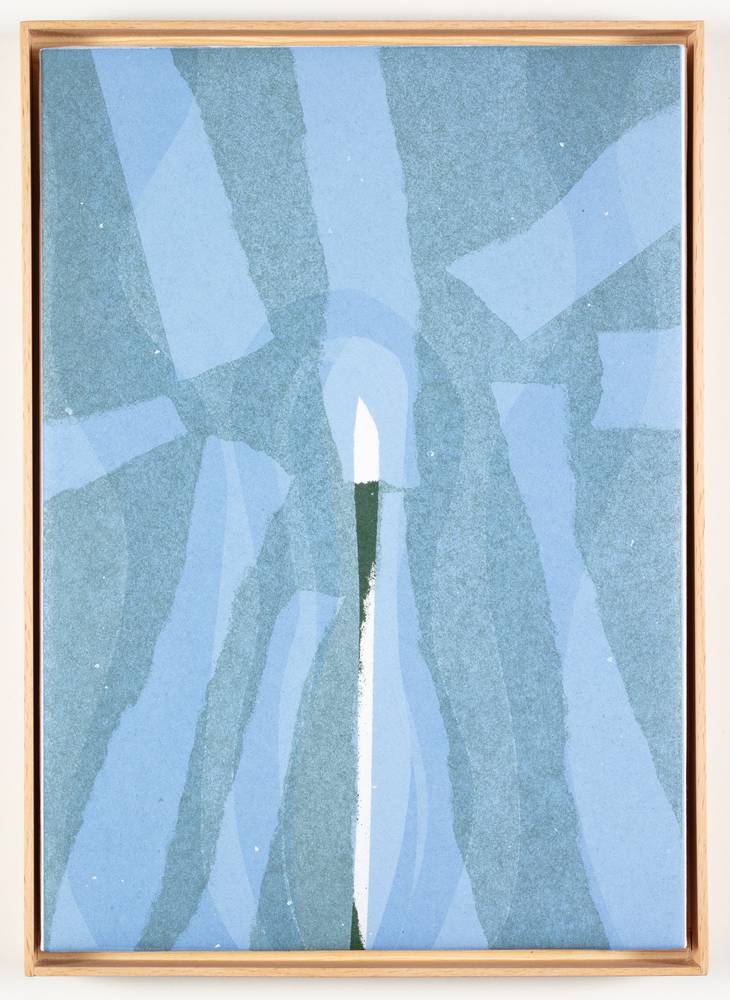 Tina Graf (*1997), KW 16 und KW 24 aus der Serie „xxx/365“, 2021-22, Schablonen-Linoldruck auf Japanpapier, jeweils 30 x 22,5 cm, Inv.-Nr. 1074 a-g2023 und Inv.-Nr. 1075 a-g-2023