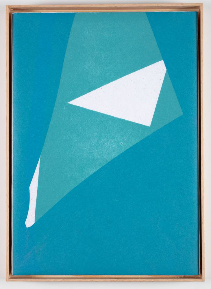 Tina Graf (*1997), KW 16 und KW 24 aus der Serie „xxx/365“, 2021-22, Schablonen-Linoldruck auf Japanpapier, jeweils 30 x 22,5 cm, Inv.-Nr. 1074 a-g2023 und Inv.-Nr. 1075 a-g-2023