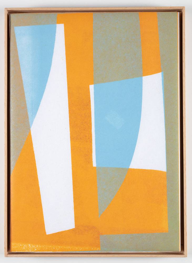 Tina Graf (*1997), KW 16 und KW 24 aus der Serie „xxx/365“, 2021-22, Schablonen-Linoldruck auf Japanpapier, jeweils 30 x 22,5 cm, Inv.-Nr. 1074 a-g2023 und Inv.-Nr. 1075 a-g-2023