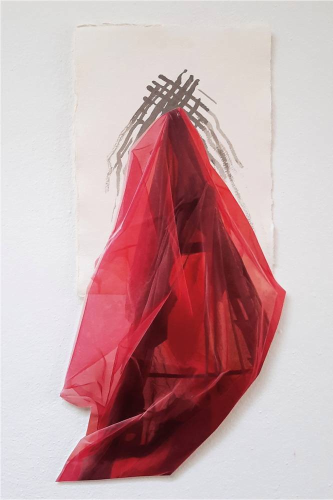 Alpine Gothic, Am Ethyst, 2024, Mischtechnik auf Papier, 59,2 x 42 cm und 49,5 x 23 cm, Inv.-Nr. 1231-2024