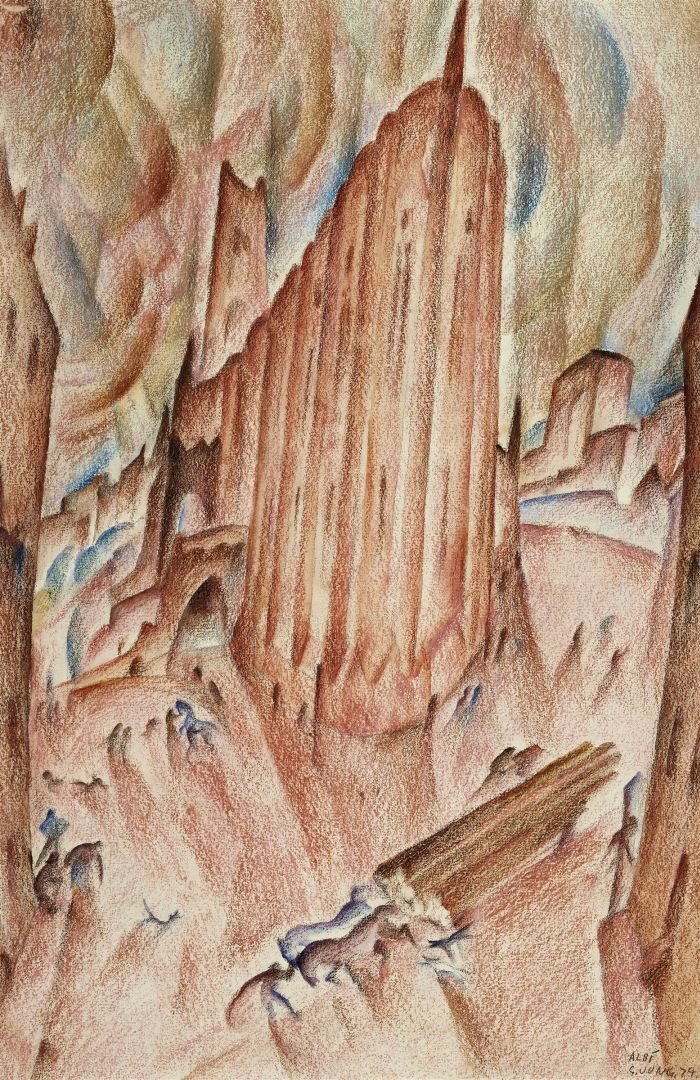 Georg Jung (1899–1957), Albi, 1924, Pastell, Kleisterfarbe, 43,8 x 29 cm, Inv.-Nr. 1023-79 © Salzburg Museum