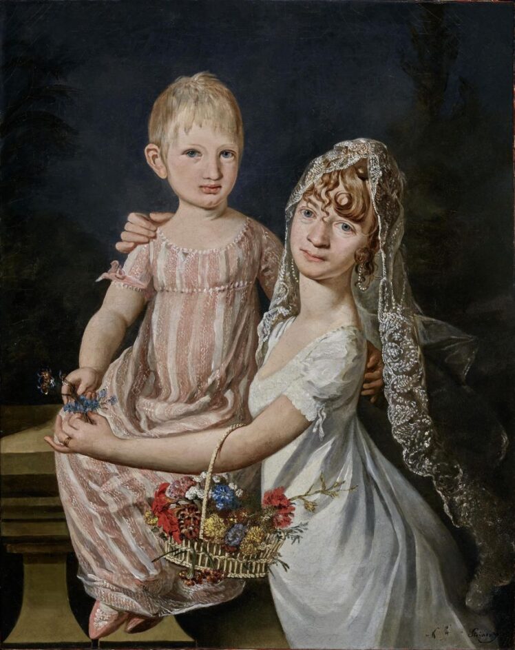 Barbara Krafft (1764–1825), Porträt der Therese von Heffter, geborene Lechner mit Tochter Marie, Ca. 1810, Öl auf Leinwand, 100 x 71 cm, Inv.-Nr. 1259-2009 © Salzburg Museum (Schenkung 2009)