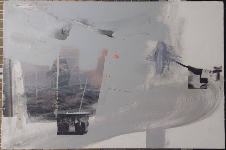 Ohne Titel, Hans Pollhammer (* 1967), 2022, Material / Technik: Acryl, Papier auf Baumwolle, Ankauf bei Galerie Trapp, © Salzburg Museum