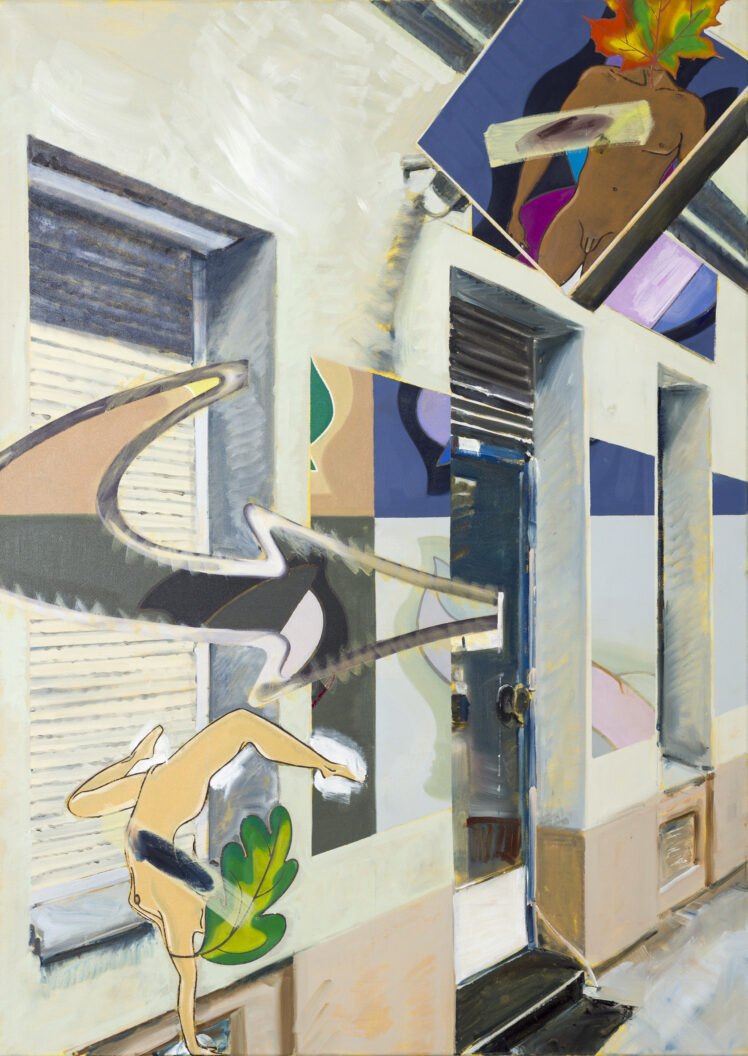 Georg Frauenschuh, Untitled (Shutters), 2021, Öl auf Leinwand 140 x 100 cm, Ankauf bei Elektrohalle Rhomberg, © Lukas Dostal