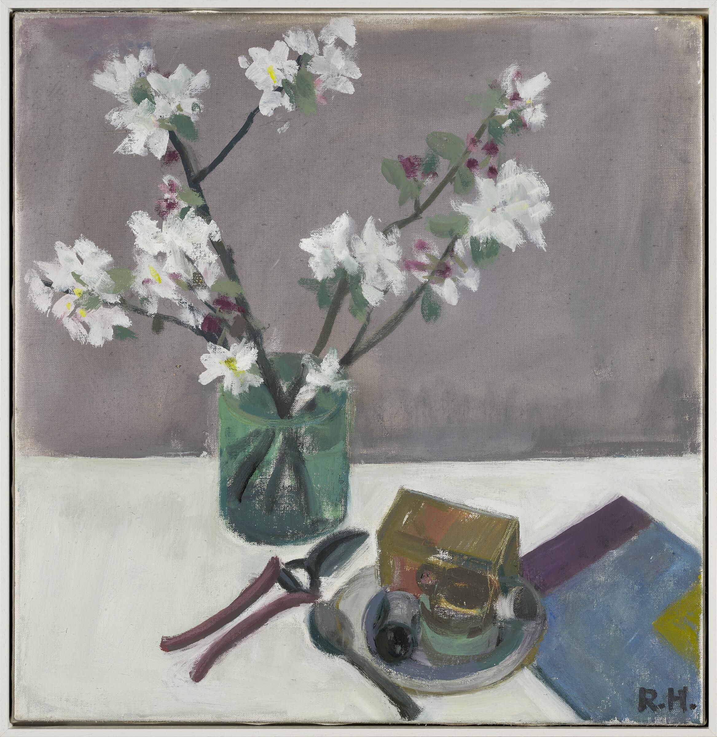Rudolf Hradil (1925–2007), Stillleben (Apfelblüten), 2000, Öl auf Leinwand © Salzburg Museum (Erbschaft 2023)