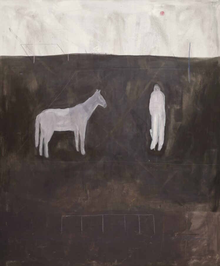 Martin Steininger, o.T., 2018, Öl und Farbstift auf Leinwand, Foto: M. Steininger, Ankauf bei Galerie Vonier, Salzburg, https://www.martinsteininger.com/biographie