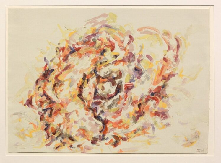 Johannes Ziegler, ohne Titel (vierteilige Arbeit), 2018/2019, Eitempera auf Leinwand, Ankauf bei Galerie Mathias Mayr, Innsbruck