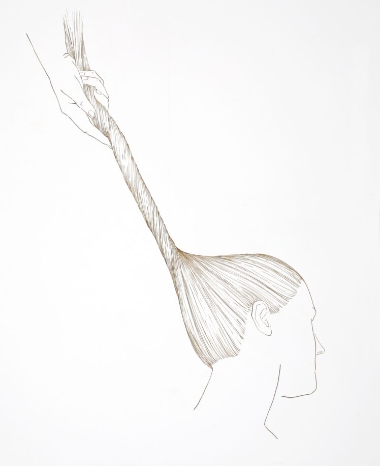 Ulrike Lienbacher (geb. 1963), o.T., 2010, Tusche auf Papier, Ankauf bei Galerie Krinzinger, Wien, Foto: Rainer Iglar