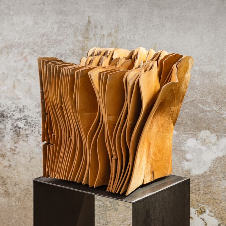 Herbert Golser (geb. 1960), Transform, 2016, Birnholz, Stahl, Ankauf bei Galerie Frey, Salzburg