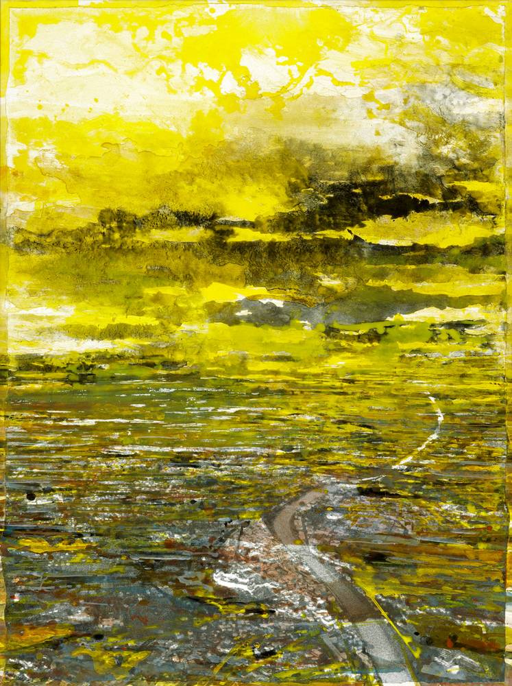 Salzburg aus der Flugperspektive, Gottfried Salzmann (*1943), 2004, Material / Technik: Acryl auf Foto auf Leinwand, Salzburg Museum (Schenkung des Künstlers, 2008), Inv.-Nr. 1172-2008