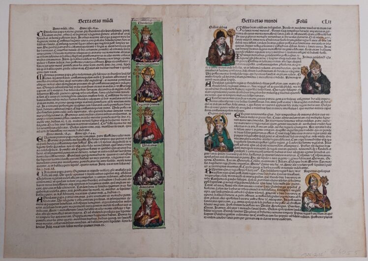 Michael Wolgemut (1434 - 1519), Salzburg: Ansicht aus der Schedelschen Weltchronik, 1493, Holzschnitt, koloriert, Inv.-Nr. 1326-2022 © Salzburg Museum (Dauerleihgabe Salzburger Museumsverein)