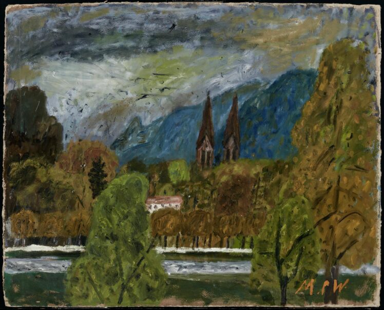 Max Peiffer Watenphul (1896 – 1976), Salzburg, 1945, Öl auf Pappe, Inv.-Nr. 1094-2023 © Salzburg Museum (Dauerleihgabe Salzburger Museumsverein)