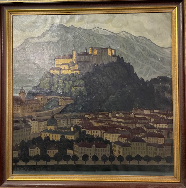 Karl Reisenbichler (1885 – 1962), Blick auf die Festung Hohensalzburg, 1929, Öl auf Leinwand, Inv.-Nr. 1062-2024 © Salzburg Museum (Ankauf 2024)