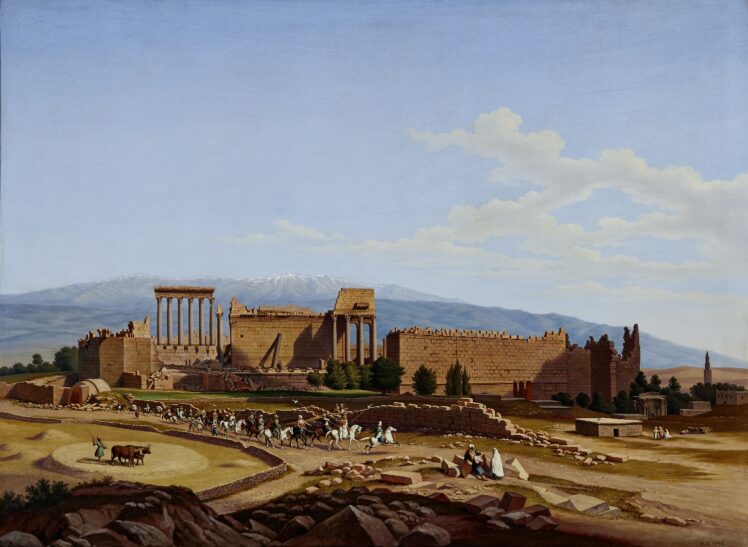 Die Ruinen des Parthenon auf der Akropolis in Athen, 1855, Öl auf Leinwand, Inv.-Nr. 9048-49